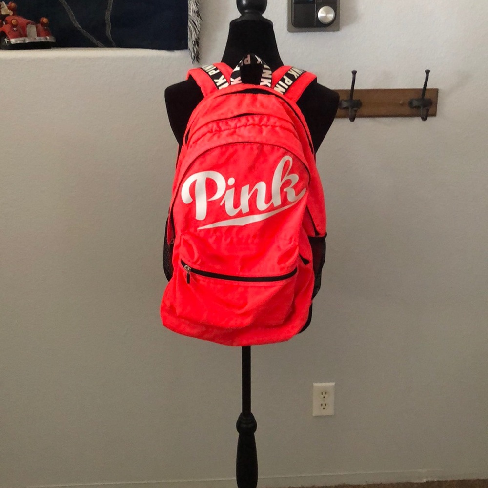 Neon PInk, Victoria Secret backpack